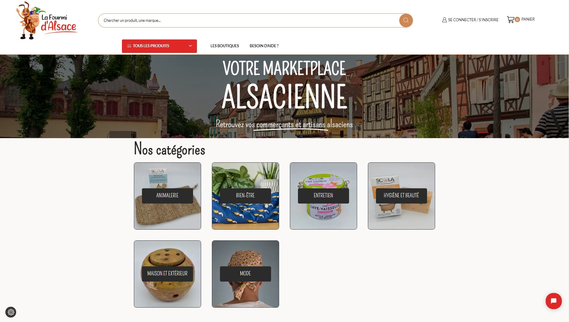 site e-commerce marketplace La Fourmi d'Alsace